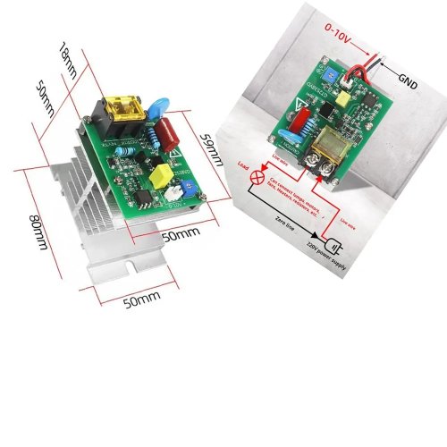 Regulador de tensión AC por tiristor con entrada analógica 0–10V DC (PLC) – Dimmer para regulación de velocidad y temperatura