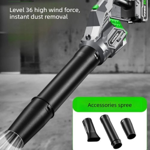 Soplador de hojas inalámbrico a batería de litio, alta potencia - flujo potente para hojas, nieve y polvo (grado industrial)