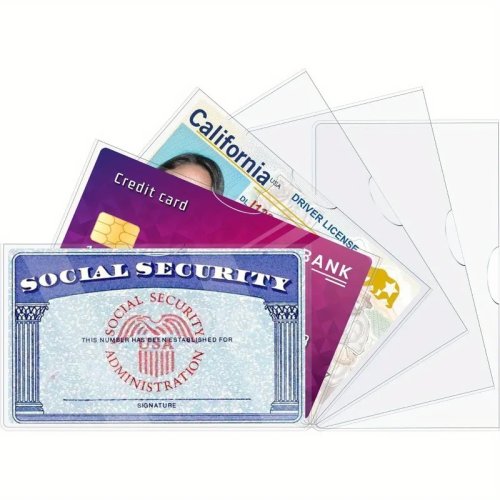 Waterproof Scratch-Proof Social Security Card Holder — Durable PVC Protective Sleeve for Travel & Everyday Use