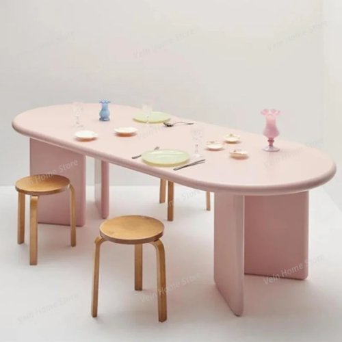 Mesa de jantar e mesa de centro minimalista para sala — Design moderno, também pode ser usada como secretária para computador