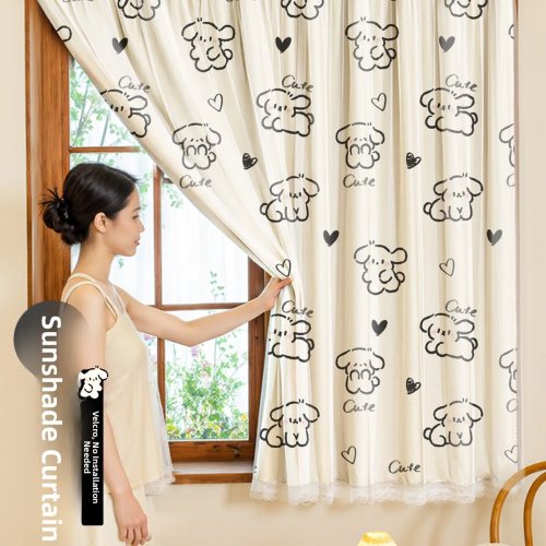 Magic stick-on curtains — no-drill installation, easy mount; 2-in-1 bedroom curtains (blackout + sheer) — 2025 model