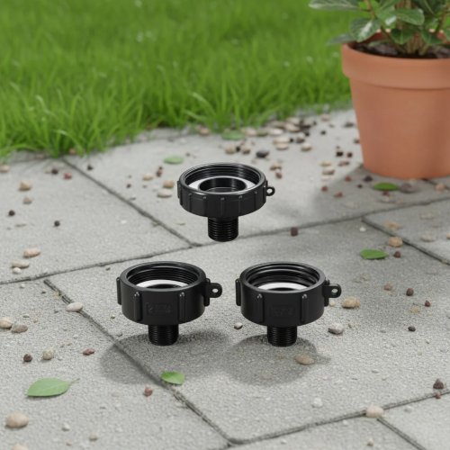 Adaptador IBC rosca hembra 2" a macho 3/4" para manguera de jardín — conector para riego fácil