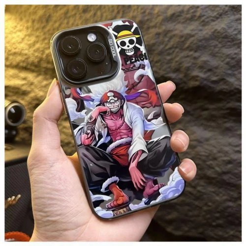 Coque iPhone One Piece Luffy Gear 4 motif fumée blanche, antichoc – compatible iPhone 11 à 17/Pro/Max/Plus