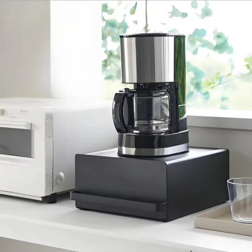 Armário de armazenamento de bancada estilo gaveta com compartimentos — organizador de bancada para chávenas e máquina de café, prateleira para bar caseiro