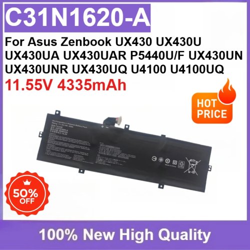Bateria zamienna C31N1620 11,55 V 4335 mAh do Asus ZenBook UX430 / UX430U / UX430UA / UX430UN / U4100