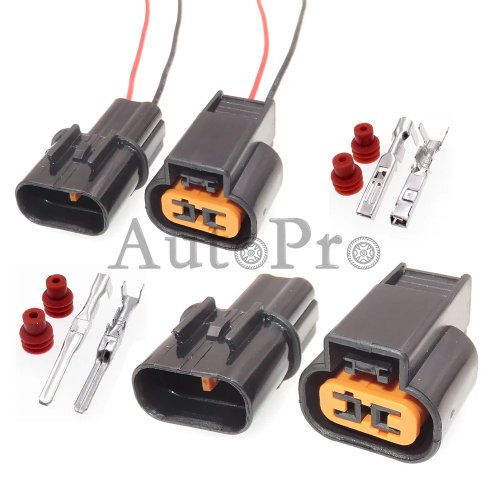 Juego 1 conector de cable 2 pines para faro antiniebla Mitsubishi (PB621-02020/PB625-02027) toma sensor ABS