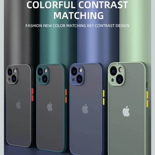 Jingjia Armor バンパー 耐衝撃 ハードシリコンケース for iPhone 15/14 Pro/13/13 mini/12/11/XS Max/XR/X/8/7/SE 2020