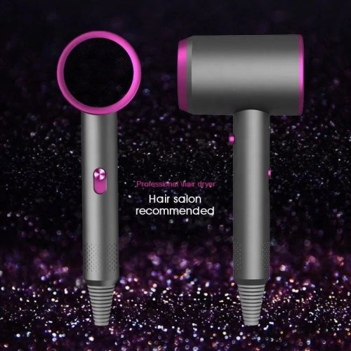 Professional salon hair dryer with ionic technology and heat protection — portable compact blow dryer for home, hotel & travel