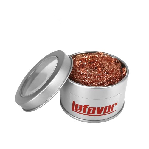 Kulka do czyszczenia grota lutownicy (drut miedziany) z metalowym pojemnikiem na osady i siatkowym filtrem