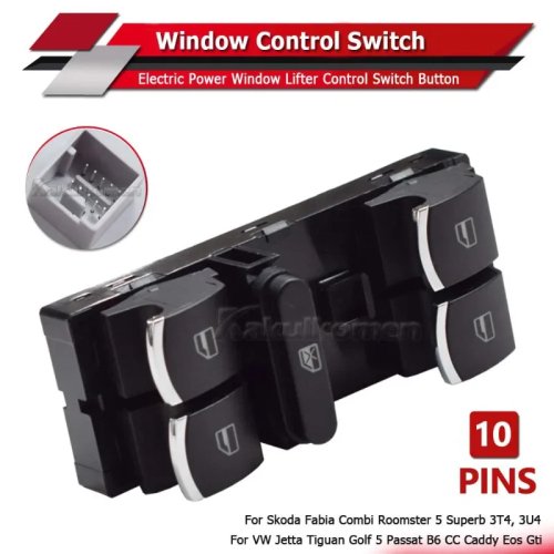 Elektrischer Fensterheber-Schalter 5ND959857 für VW Golf Mk5/Mk6 GTI, Jetta, Tiguan, Passat B6/CC, Seat Leon – Ersatzteil