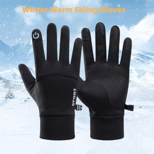 Waterproof Winter Fleece Full-Finger Touchscreen Gloves — Warm Cycling, Running, Motorcycle & Ski Gloves