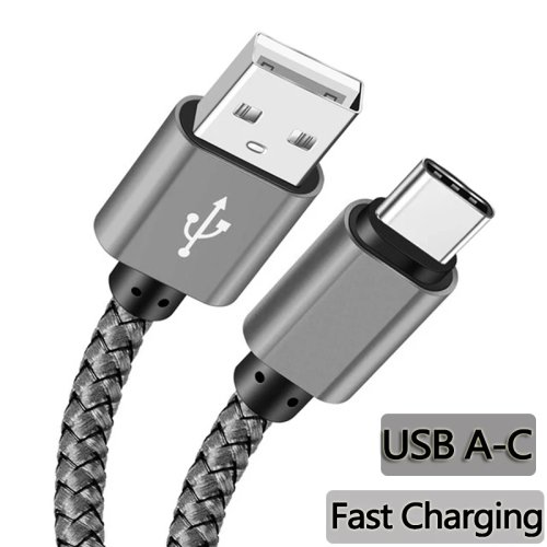 나일론 USB-A→USB-C 데이터·고속충전 케이블 (Huawei/Samsung/Android) 1m/2m/3m