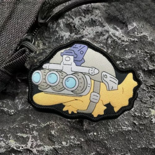戦術パッチ『三つ目モンスターフィッシュ』ベルクロ式 蓄光（GITD）モラルワッペン／アームバンド バックパック用