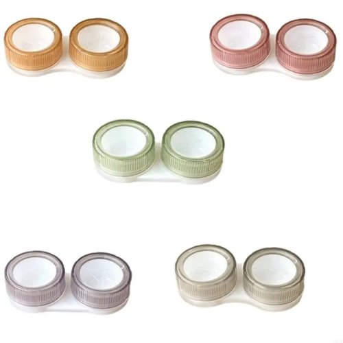 Dubbel-laags transparante contactlenzenhouder — compacte ABS opbergbox, ideaal voor op reis