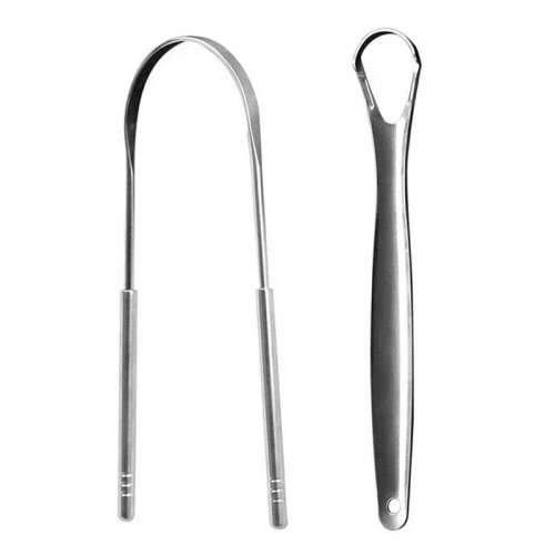 High-quality stainless steel tongue scraper, coated tongue cleaner for fresh breath and oral hygiene