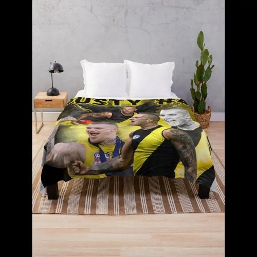 Manta polar macia Dustin Martin Richmond Football Club (AFL) para sofá ou cama — perfeita para fãs