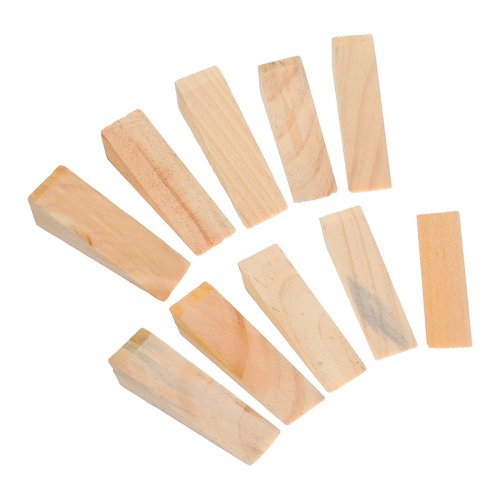 Paquete de 10 cuñas de madera para puerta, triangulares antideslizantes, pesadas, para casa y recámara