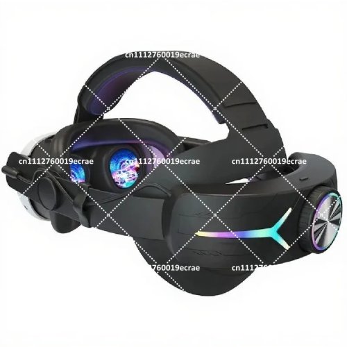 Tali Kepala dengan Powerbank 12000mAh untuk Meta Quest 3 VR — Lampu RGB, Pengisian Cepat 25W