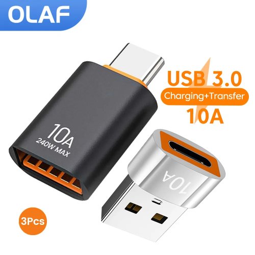 USB 3.0 OTG Adapter USB-A (Buchse) auf USB-C (Stecker) – Schnellladen & Datenübertragung, kompatibel mit Xiaomi/Samsung/PC