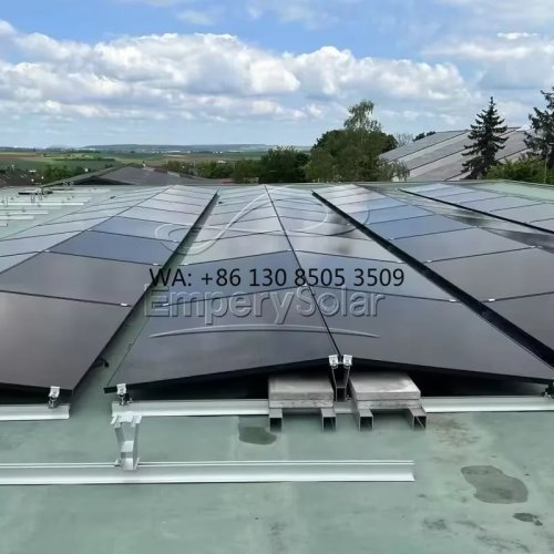 Suporte de lastro EmperySolar EPR-BM02 em alumínio para telhado de chapa/plano — montagem solar Este-Oeste costas com costas
