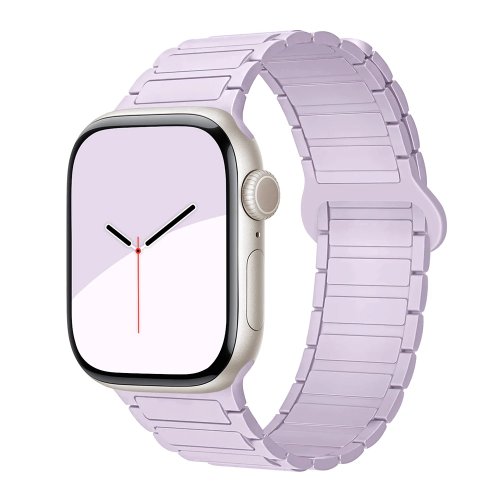 Magnetic silicone strap for Apple Watch 42/44/45/49/46 mm - fits Series 10, 9, 8, 7, 6, 5, SE, Ultra 3