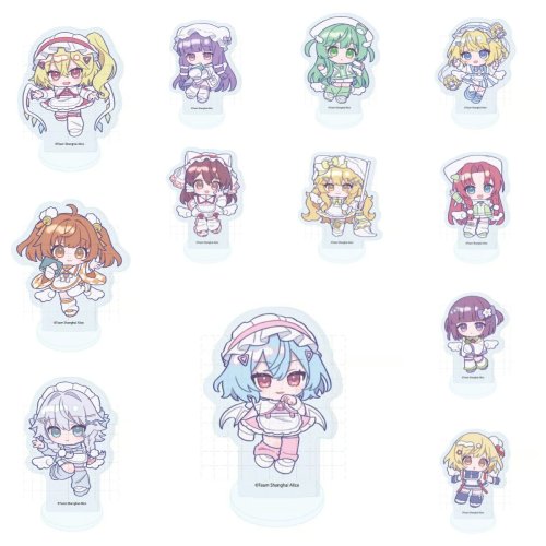 Mô hình acrylic Touhou Project để bàn — Youmu Konpaku, Reimu Hakurei, Marisa Kirisame — stand mica, đồ sưu tập/quà tặng anime