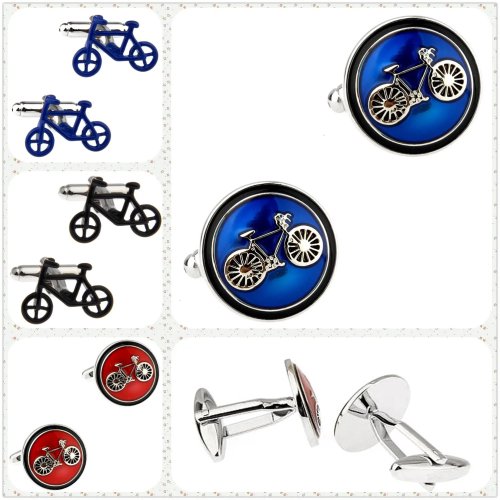 Gemelos de hombre TZG con diseño de bicicleta clásica, 4 estilos, 1 par