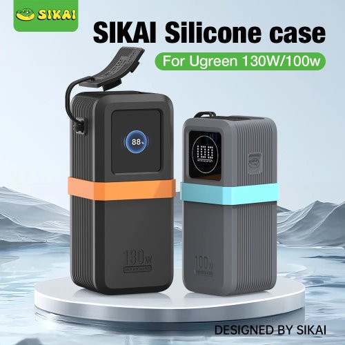 SIKAI siliconen hoes voor UGREEN Nexode powerbank (20000mAh 130W / 12000mAh 100W) – Beschermhoesje voor onderweg