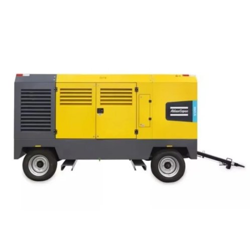 Atlas Copco Y1200/Y1300 Anhängerkompressor – mobiler Hochdruck-Diesel-Luftkompressor mit Caterpillar-Motor, Bohrserie