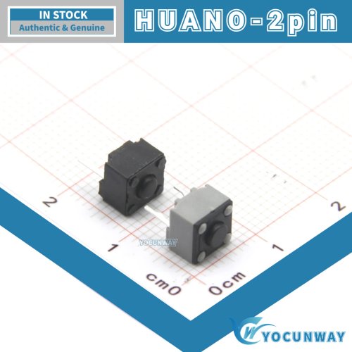 HUANO 2-pin square mouse micro switch 6×6×5.5 mm — medium click replacement for Viper 2013 / Banded Krait / G Pro X / GPW