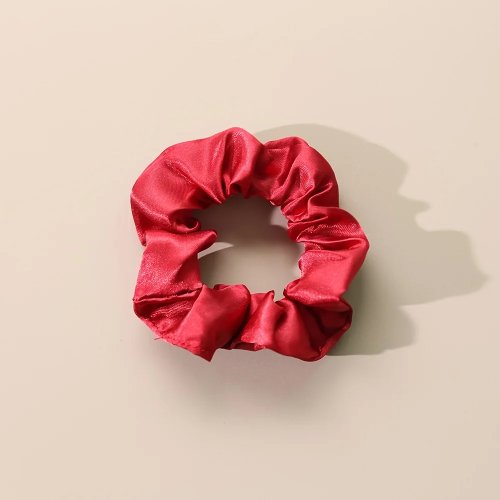 Grand chouchou en satin — élastique spirale pour queue de cheval, doux et polyvalent pour femme