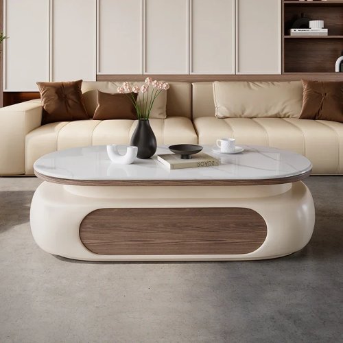 Nordischer Couchtisch mit Hubfunktion – verstellbarer Wohnzimmertisch als Mittel- oder Beistelltisch für Sofa
