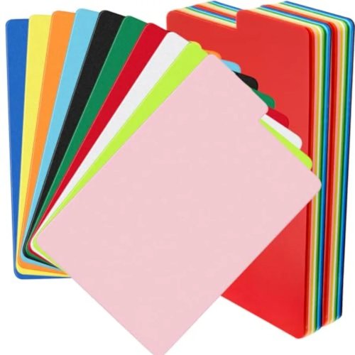 Intercalaires multicolores en plastique givré avec onglets, grand format, pour boîtes de rangement de comics
