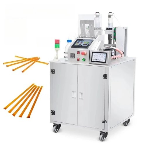 Máquina automática con bomba peristáltica para llenado y sellado ultrasónico de sticks de miel