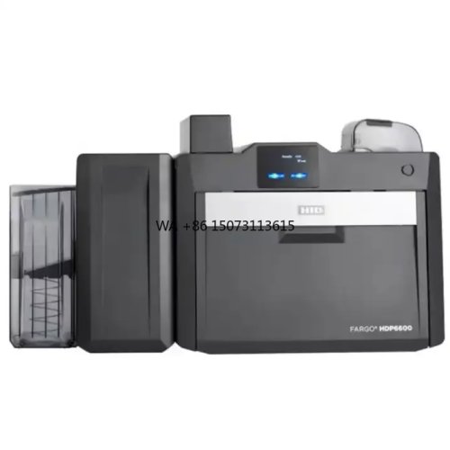 Impresora de credenciales HID Fargo HDP6600 — 600 dpi alta resolución, impresión en PVC a una o doble cara