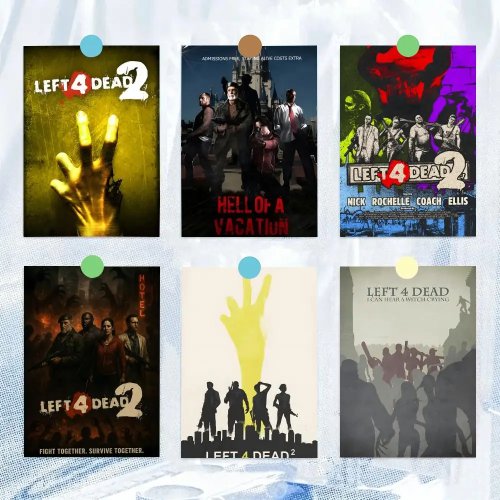 بوستر Left 4 Dead — ملصق جداري فني لتزيين المنزل، المكتب، البار وغرفة المعيشة