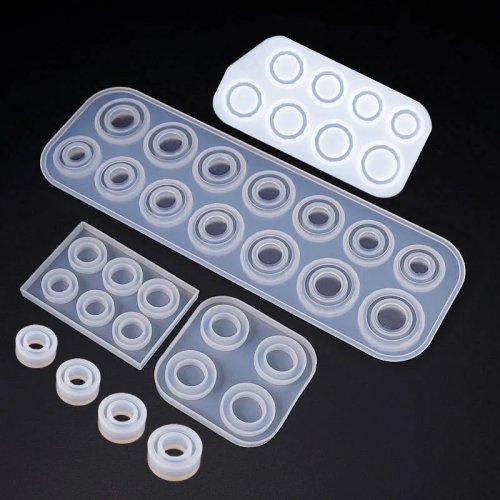 Moule silicone pour bagues SNASAN (résine) — moule pour fabriquer bagues et bijoux en résine époxy, DIY