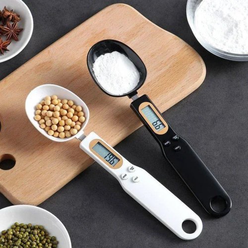 Digital kitchen scale 500g, 0.1g precision — mini spoon LCD food scale for coffee, milk, flour