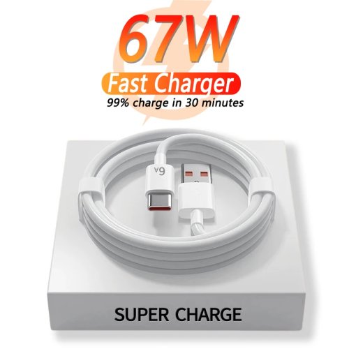 Cargador Xiaomi 67W USB-C súper rápido con cable Type-C 6A – Adaptador de alimentación para Mi 12/11, POCO X5/X4 Pro, Note 9/10/11
