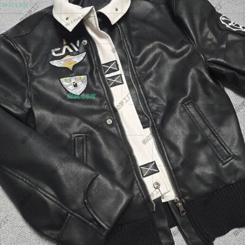 Cosplay leren jas 'Caleb' (Love and Deep Space) – Geborduurde piloten/astronautenjas, ruimtevaartuniform