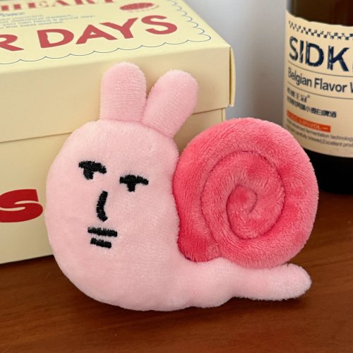 Plüsch-Schlüsselanhänger rosa – Kätzchen / Hase / Schnecke, originelles Design