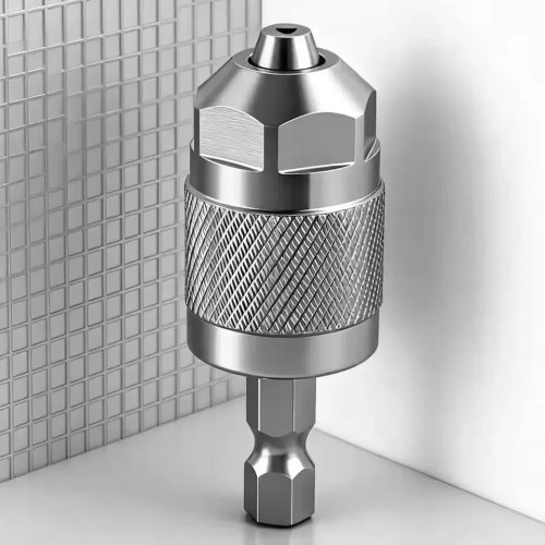 Quick-Change 3-Jaw Drill Chuck Adapter, hex-shank converter for woodworking (professional)