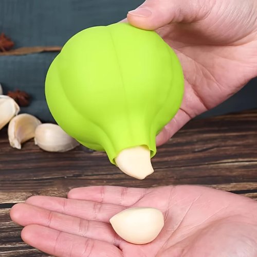 Pelador de ajo de silicona — Quita la piel rápido y fácil; accesorio de cocina práctico y fácil de limpiar