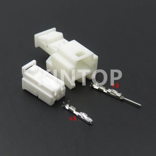 Bộ 1 đầu nối dây ô tô 3 chân (đực + cái), giắc không kín/không chống nước, P/N 1-1394450-2 / 2-1394450-2, mã 0435457828
