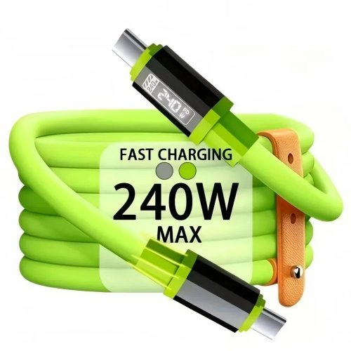 240W USB-C to USB-C Super Fast Charging Cable, 6A High‑Power USB‑C Cord — Universal for Xiaomi, Samsung, iPhone