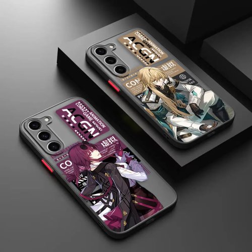 Honkai: Star Rail キャラ Kafka・Dan Heng マット（フロスト）ケース for Samsung Galaxy S25/S24/S23/S22/S21/S20 FE/S10/S9/S8/Plus/Ultra