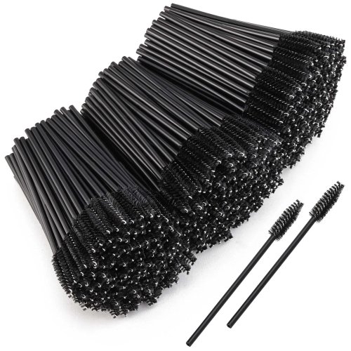 100 stuks wegwerp wimperborstels - verstelbare mascara-applikatoren voor wimperextensions en wenkbrauwen, zwart