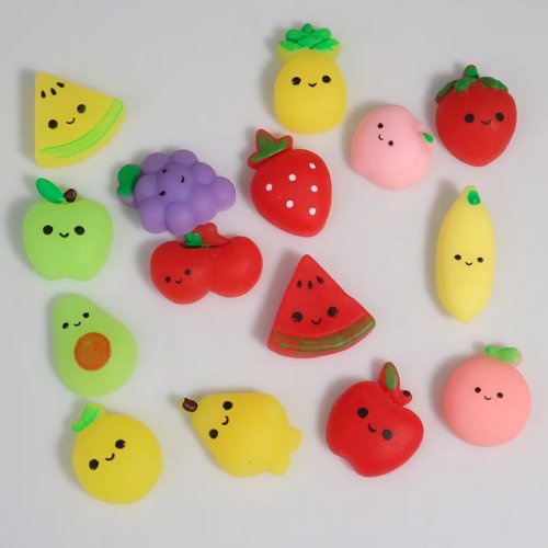 Jouet Série Fruits Souple à Presser – Pastèque & Banane, Anti-stress avec sifflet