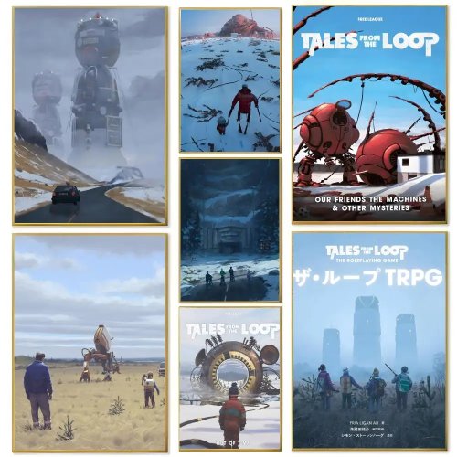 โปสเตอร์ซีรีส์ "T-Tales from the L-Loop" — พิมพ์บนกระดาษกาวในตัว ตกแต่งผนังสำหรับห้องนั่งเล่น ห้องนอน คาเฟ่