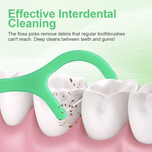 450 cái tăm chỉ nha khoa vị bạc hà cho người lớn, siêu mảnh, tiện mang theo, dùng cho gia đình và du lịch